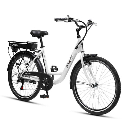 Angel Shark eBike 250W Motor Electric Bike in White