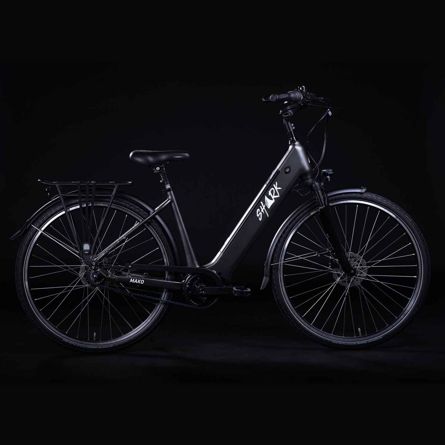 Mako Shark eBike 250W Motor Step Through Electric Bike in Grey