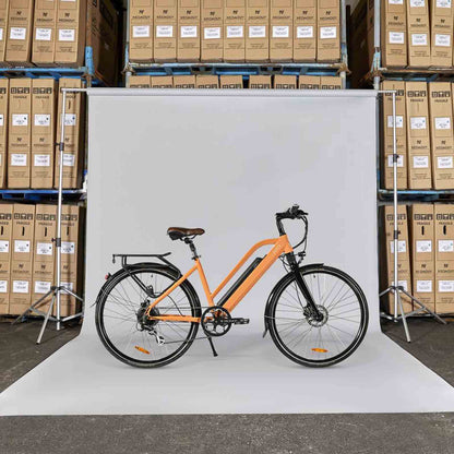 Juicy Bike Roller Apricot Electric Bike 250W Motor in Orange