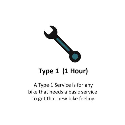 Type 1 Bicycle Service £90 (£30 Deposit)