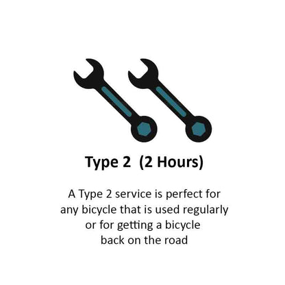 Type 2 Bicycle Service £120 (£40 Deposit)