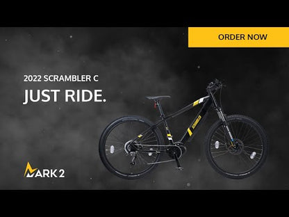 Mark2 Scrambler C Electric Bike 250W Motor in Black or Yellow