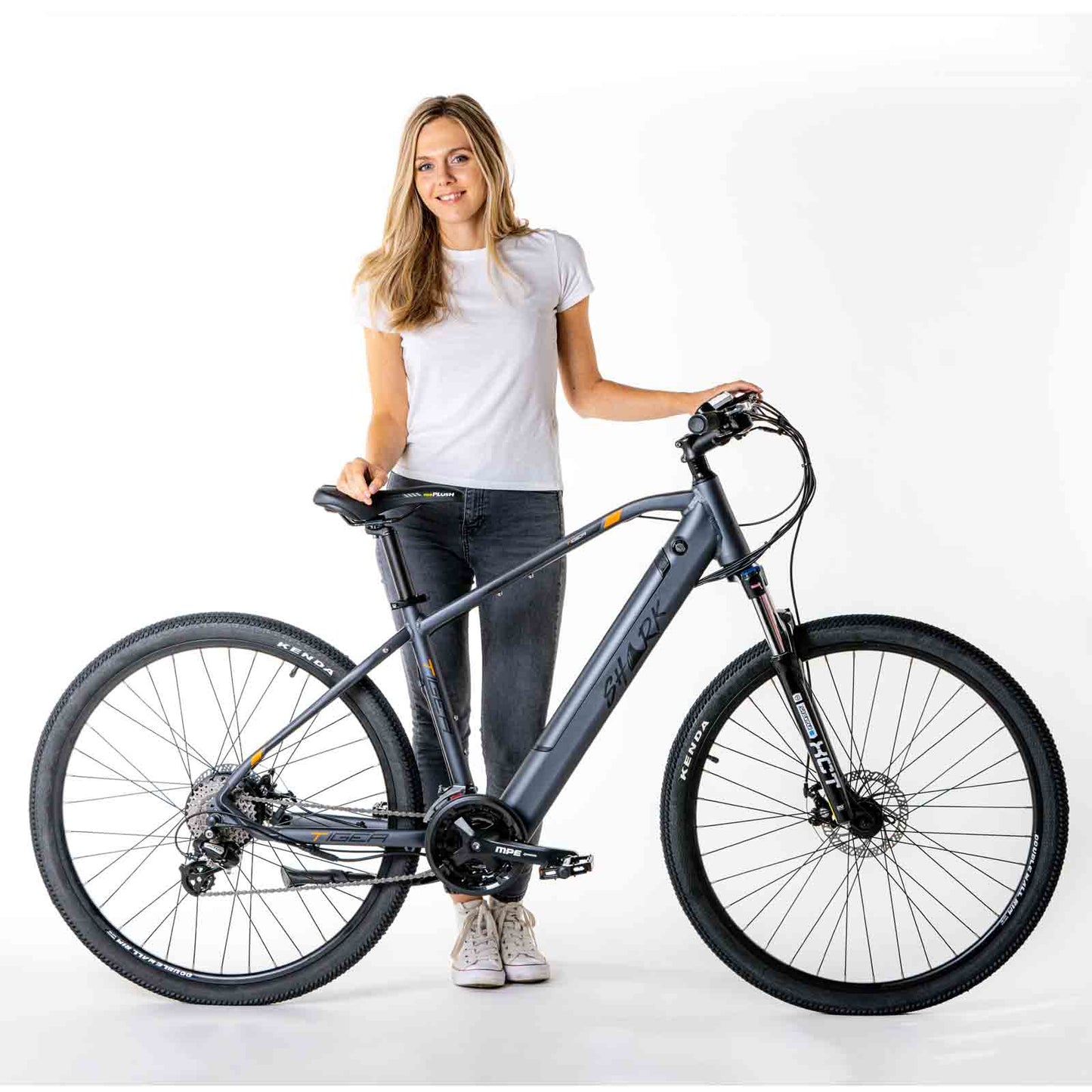 Tiger Shark eBike 29" Electric Bike 250W Motor in Grey