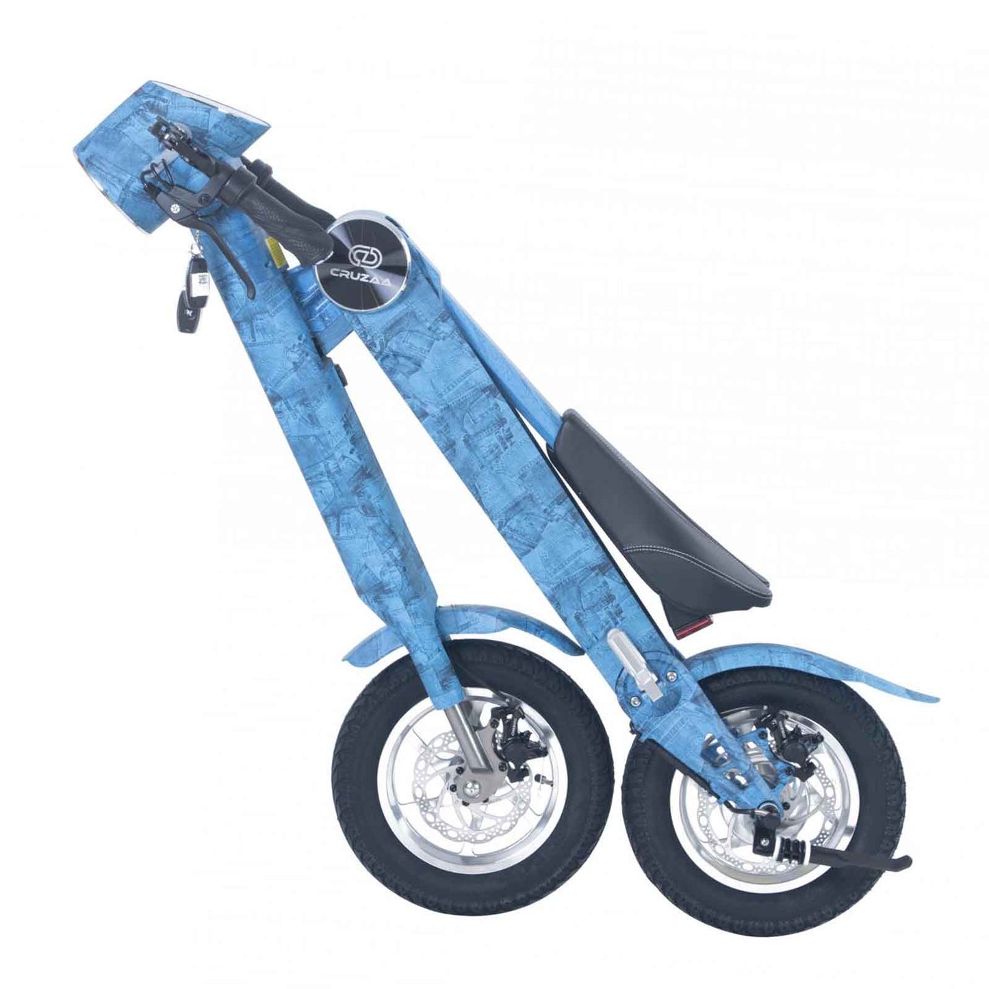 Cruzaa Electric Scooter Foldable E-Scooter in Limited Edition Denim Blue