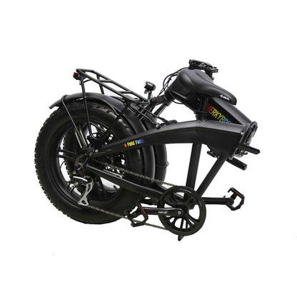 MerkyBikes E Fold Fatty Electric Bike 500W Motor Black Foldable E-Bike